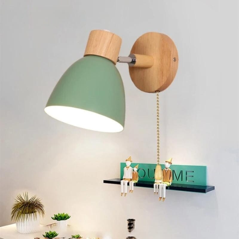 Arandela de Parede com Detalhes em Madeira - WoodLight