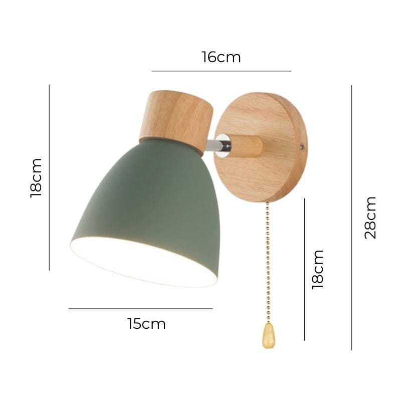 Arandela de Parede com Detalhes em Madeira - WoodLight