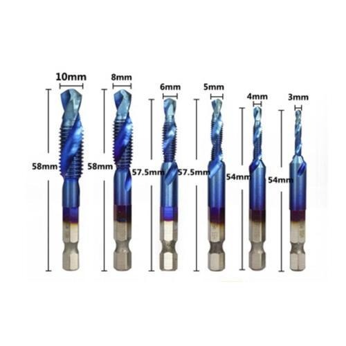 Kit 6 Brocas Roscas - Thread Drills