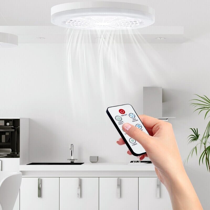 Lâmpada Ventilador Led 2 em 1 com Controle Remoto - BrisaLux