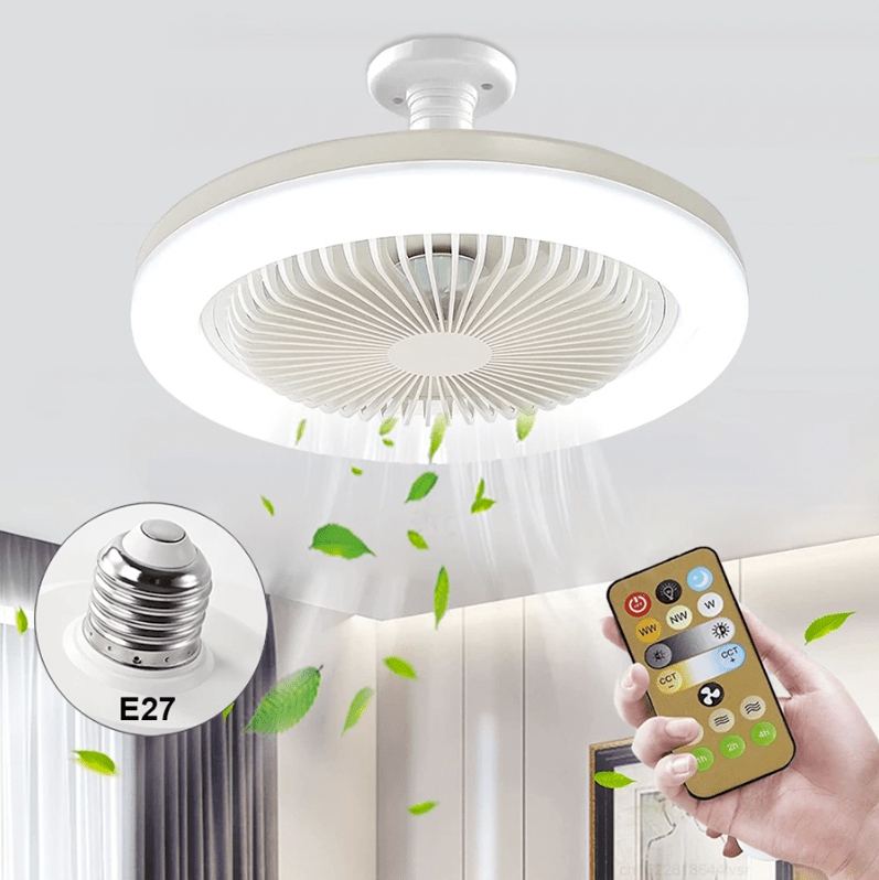 Lâmpada Ventilador Led 2 em 1 com Controle Remoto - BrisaLux