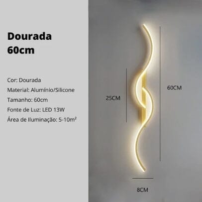 Luminária Arandela de LED para Parede Minimalista S-Lines