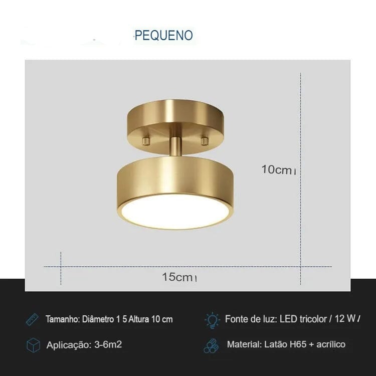 Luminária de Teto Redonda Direcionável em Led - Stratus Line