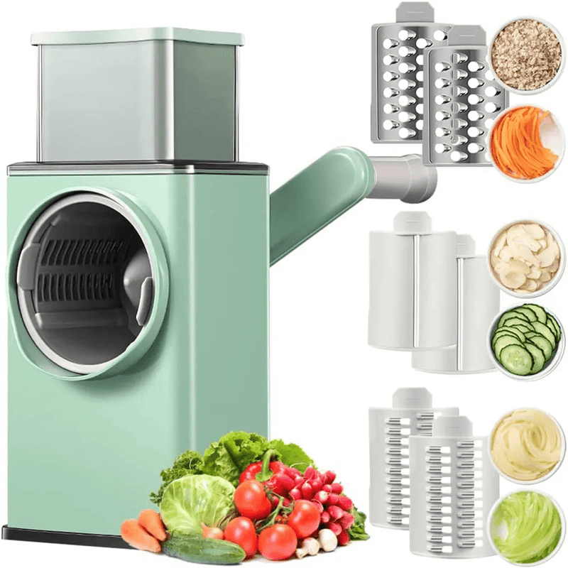 Processador Multiuso Ralador Fatiador e Triturador de Alimentos Manual 3 em 1 - GreenPro