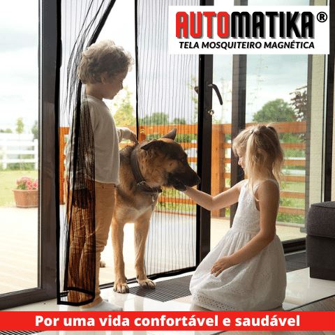 Tela Magnética Antimosquito para portas (abre e fecha sem usar as mãos) - Automatika -