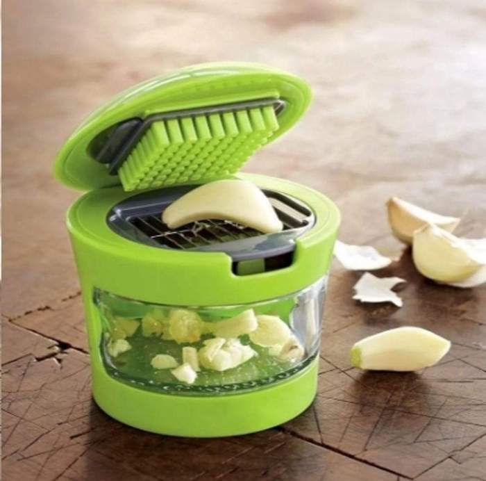 Triturador De Alho Fatiador Picador Garlic Chopper Tempero